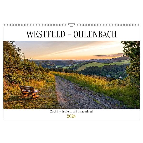 Westfeld-Ohlenbach - zwei idyllische Orte im Sauerland (Wandkalender 2024 DIN A3 quer), CALVENDO Monatskalender, Heidi Bücker