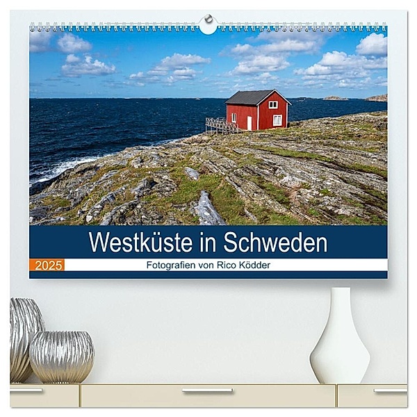 Westküste in Schweden (hochwertiger Premium Wandkalender 2025 DIN A2 quer), Kunstdruck in Hochglanz, Calvendo, Rico Ködder