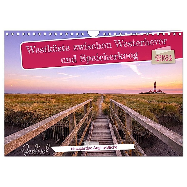Westküste zwischen Westerhever und Speicherkoog (Wandkalender 2024 DIN A4 quer), CALVENDO Monatskalender, Ute Jackisch