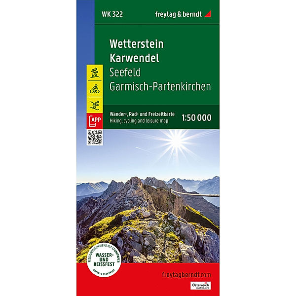 Wetterstein - Karwendel, Wander-, Rad- und Freizeitkarte 1:50.000, freytag & berndt, WK 322