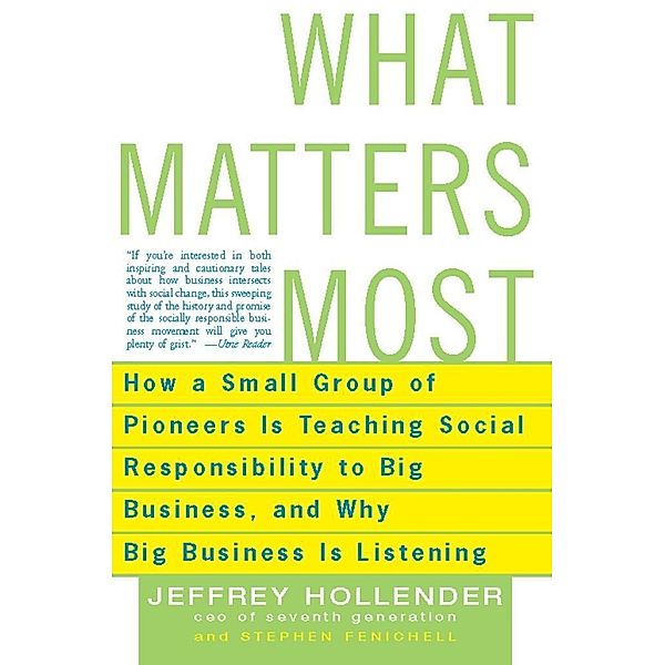 What Matters Most, Jeffrey Hollender