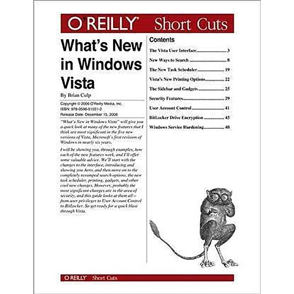 What's New in Windows Vista? / O'Reilly Media, Brian Culp