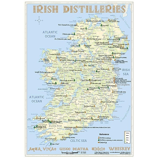 Whiskey Distilleries Ireland - Tasting Map, Rüdiger Jörg Hirst