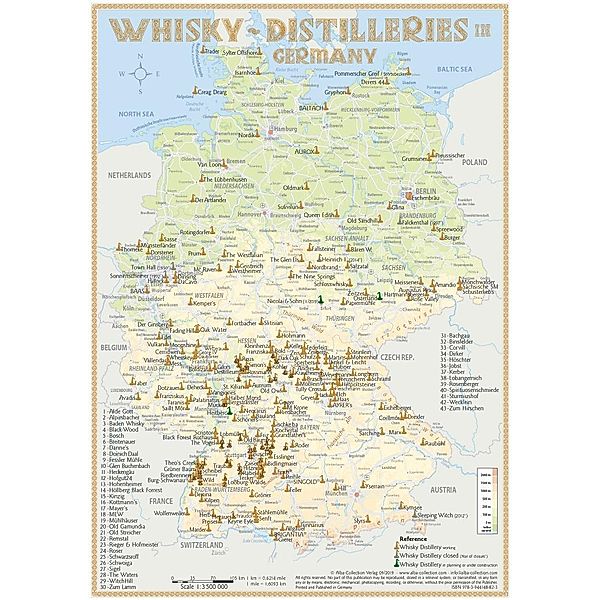 Whisky Distilleries Germany-Austria-Switzerland - Tasting Map, Rüdiger Jörg Hirst