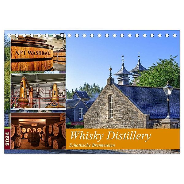 Whisky Distillery - Schottische Brennereien (Tischkalender 2024 DIN A5 quer), CALVENDO Monatskalender, Peter Härlein