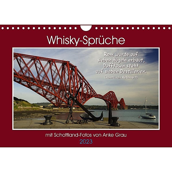 Whisky-Sprüche (Wandkalender 2023 DIN A4 quer), Anke Grau
