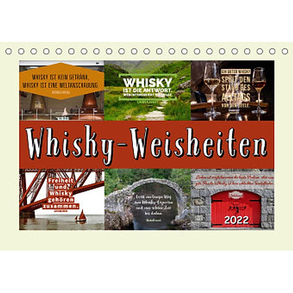 Whisky-Weisheiten (Tischkalender 2022 DIN A5 quer), Anke Grau