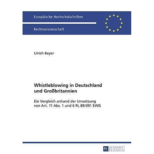 Whistleblowing in Deutschland und Grobritannien, Ulrich Beyer