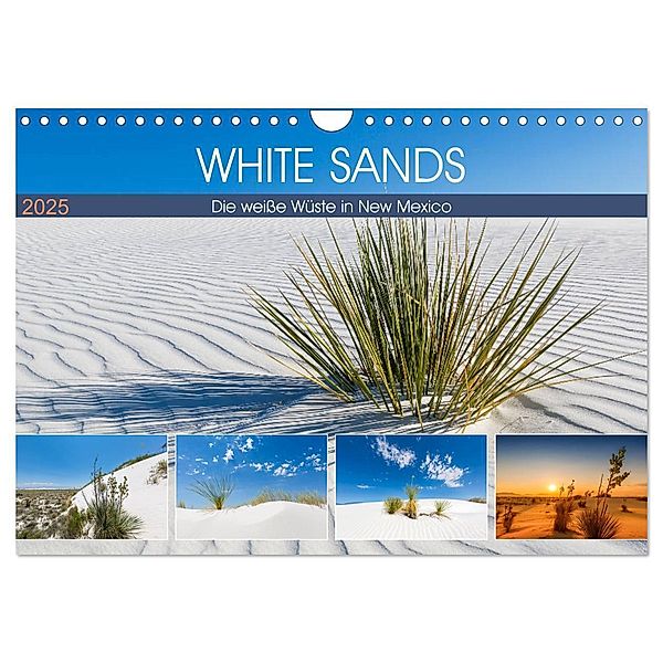 WHITE SANDS Die weisse Wüste in New Mexico (Wandkalender 2025 DIN A4 quer), CALVENDO Monatskalender, Calvendo, Melanie Viola