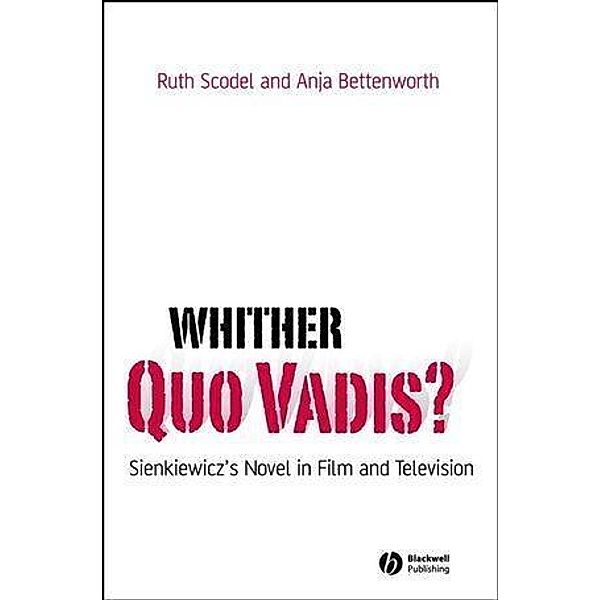 Whither Quo Vadis?, Ruth Scodel, Anja Bettenworth