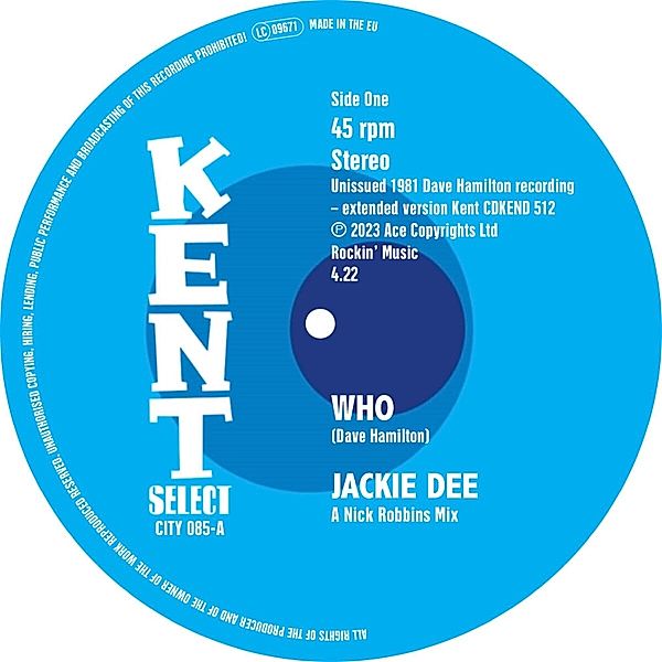 Who (7inch), Jackie Dee