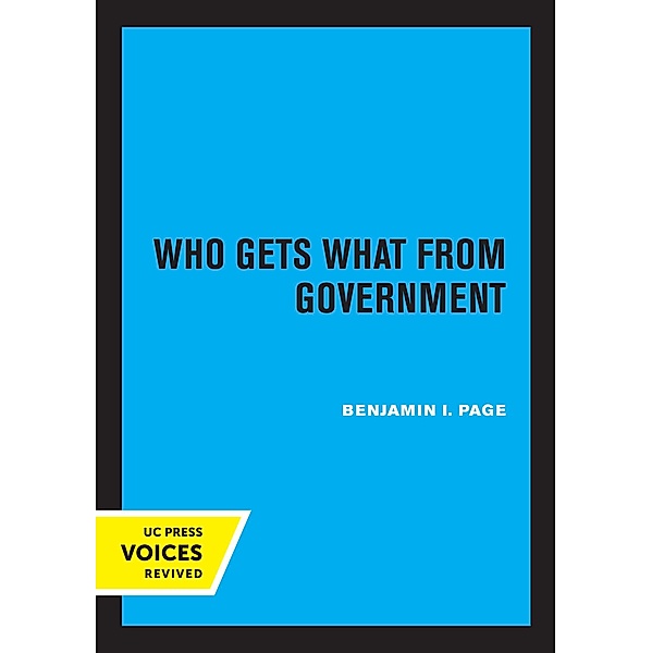 Who Gets What from Government, Benjamin I. Page