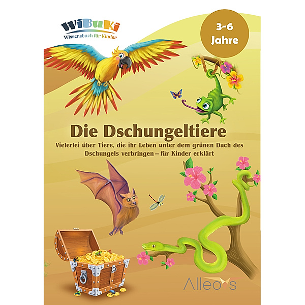 WiBuKi Wissensbuch für Kinder: Die Dschungleltiere, Victoria Alexikova, Jörg Domberger, Edith Engleitner, ALLEOVS Verlag