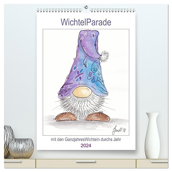 WichtelParade (hochwertiger Premium Wandkalender 2024 DIN A2 hoch), Kunstdruck in Hochglanz, Brit Variandl Jandl