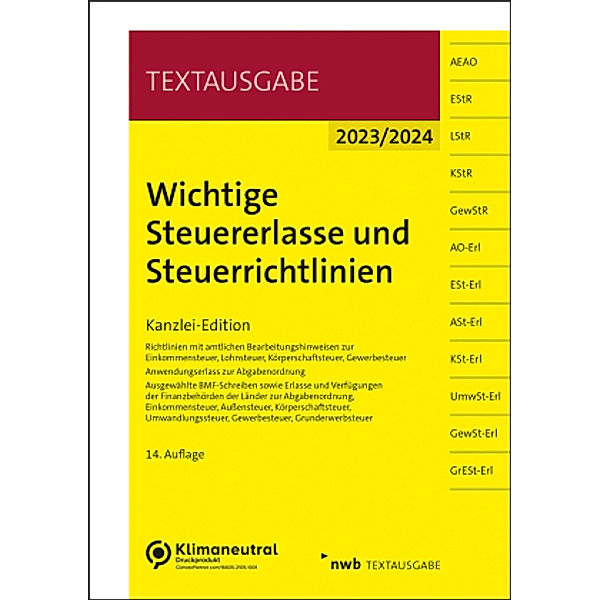 Wichtige Steuererlasse und Steuerrichtlinien