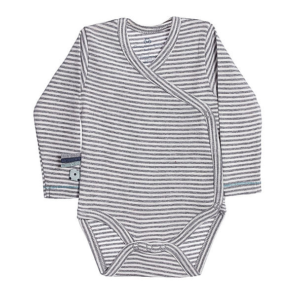 OrganicEra Wickel-Langarmbody SLEMA in grey melange