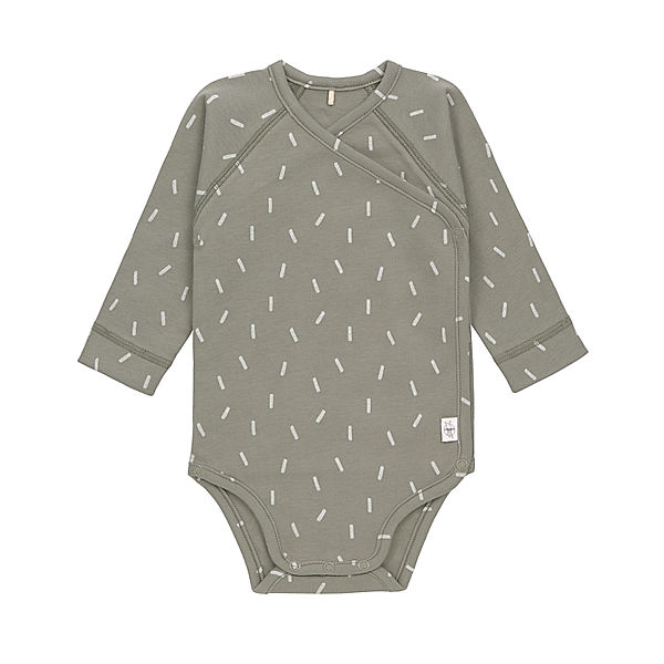 LÄSSIG Wickel-Langarmbody SPECKLES in olive