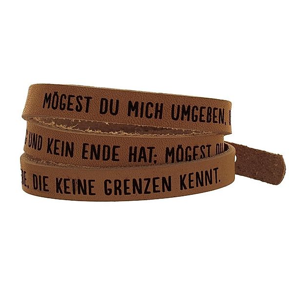 Wickelarmband Leder Mögest du mich umgeben, Gott