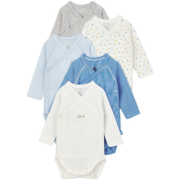 Petit Bateau Wickelbody BADELIN 5er-Pack in multico