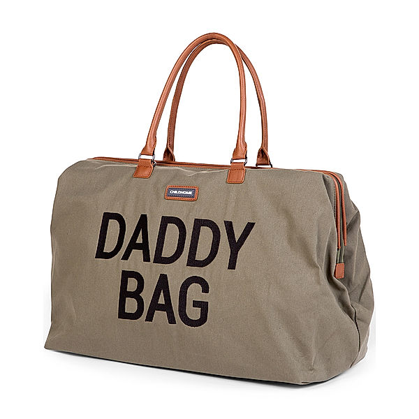 Childhome Wickeltasche DADDY BAG (55x30x40) in khaki