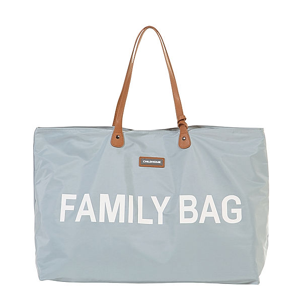 Childhome Wickeltasche FAMILY BAG (55x18x40) in hellgrau/offwhite