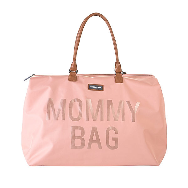 Childhome Wickeltasche MOMMY BAG (55x30x40) in kupfer/rosa