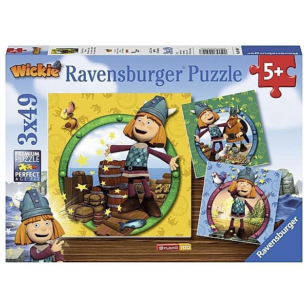 Wickie der kleine Wikinger Puzzle 3 x 49 Teile