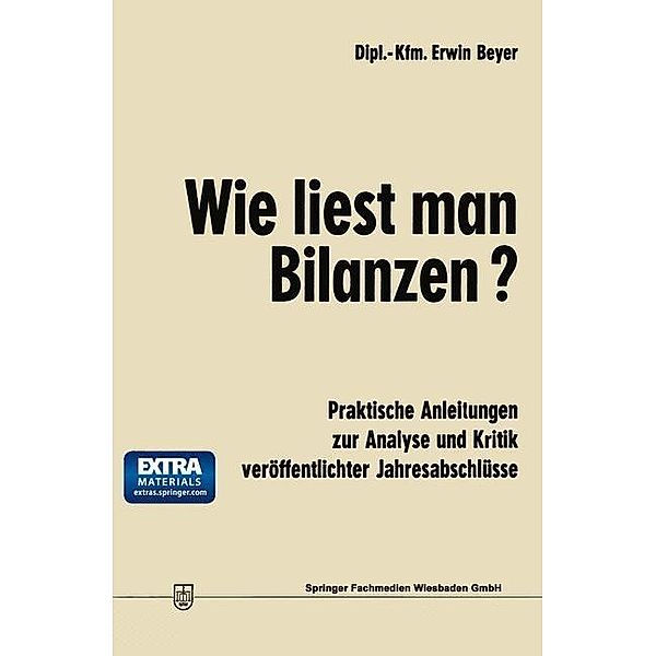 Wie liest man Bilanzen?, Erwin Beyer