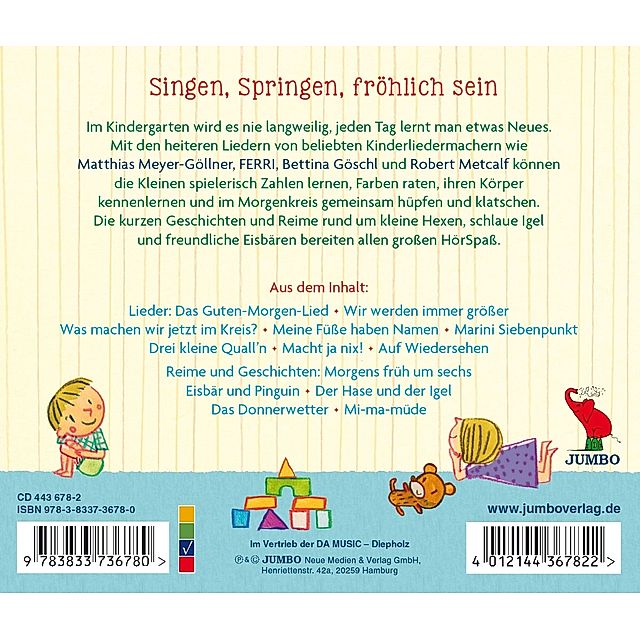 Wie Schön-Ich Gehe In Den Kindergarten! Lieder, von Diverse Interpreten |  Weltbild.de
