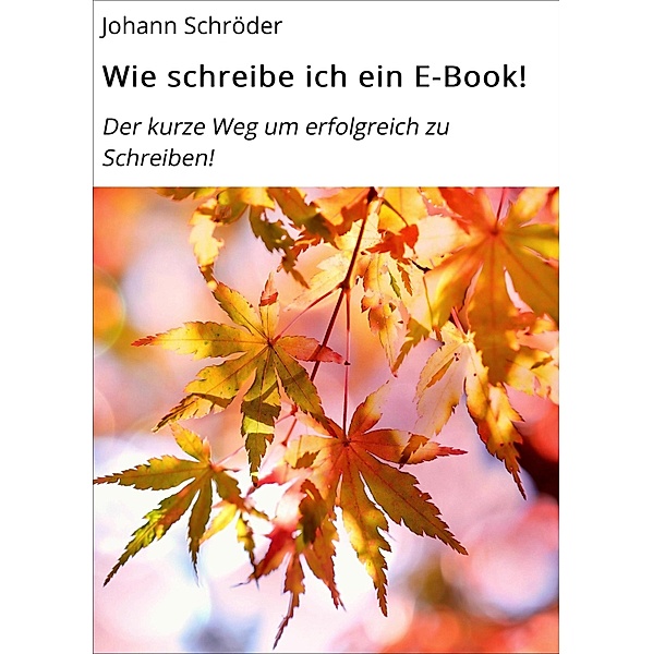 Wie schreibe ich ein E-Book!, Johann Schröder