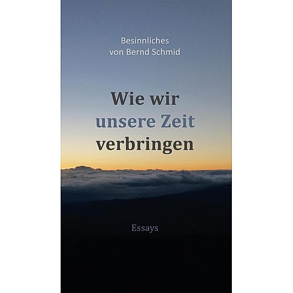 Wie wir unsere Zeit verbringen, Bernd Schmid