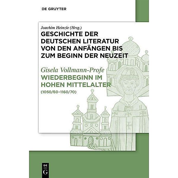 Wiederbeginn volkssprachiger Schriftlichkeit im hohen Mittelalter, Gisela Vollmann-Profe