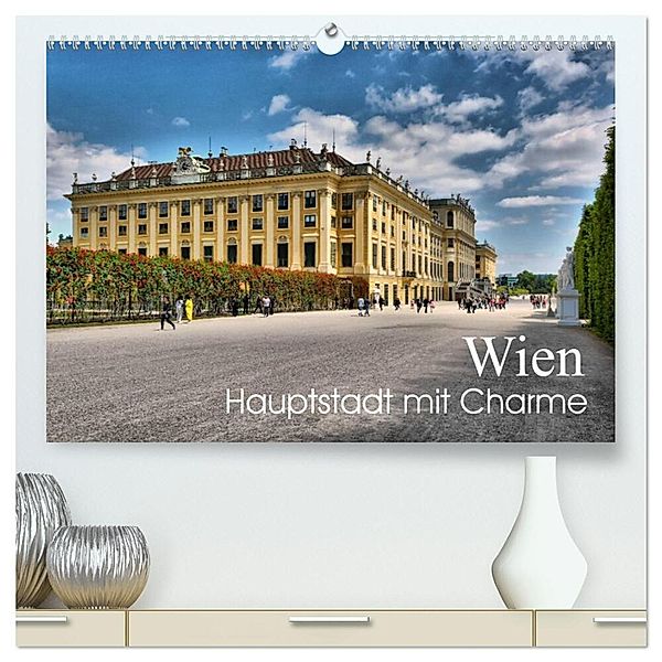 Wien - Haupstadt mit Charme (hochwertiger Premium Wandkalender 2024 DIN A2 quer), Kunstdruck in Hochglanz, Thomas Bartruff