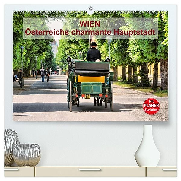 Wien - Österreichs charmante Hauptstadt (hochwertiger Premium Wandkalender 2025 DIN A2 quer), Kunstdruck in Hochglanz, Calvendo, Thomas Bartruff
