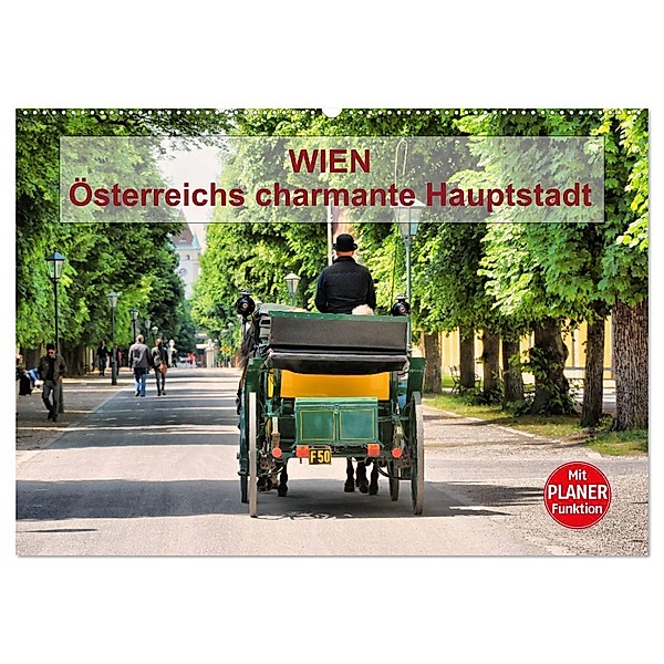 Wien - Österreichs charmante Hauptstadt (Wandkalender 2024 DIN A2 quer), CALVENDO Monatskalender, Thomas Bartruff