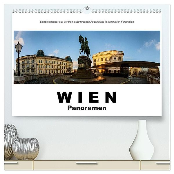 Wien Panoramen (hochwertiger Premium Wandkalender 2024 DIN A2 quer), Kunstdruck in Hochglanz, Alexander Bartek