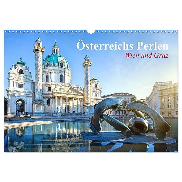 Wien und Graz. Österreichs Perlen (Wandkalender 2025 DIN A3 quer), CALVENDO Monatskalender, Calvendo, Elisabeth Stanzer