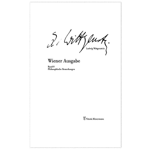 Wiener Ausgabe, Ludwig Wittgenstein