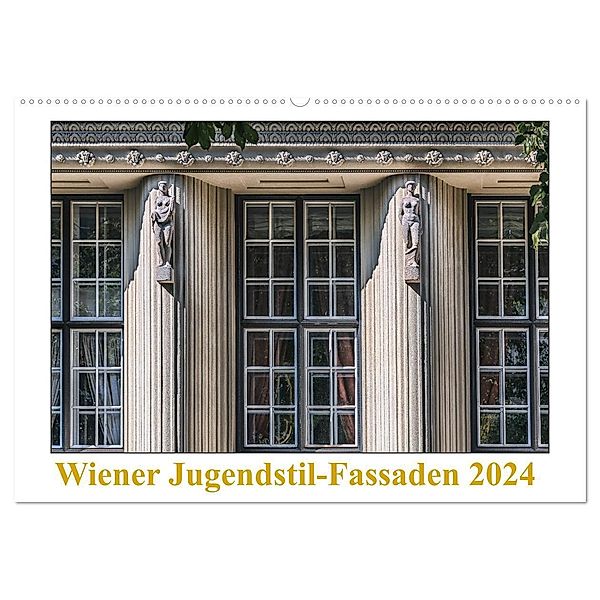 Wiener Jugendstil-Fassaden (Wandkalender 2024 DIN A2 quer), CALVENDO Monatskalender, Werner Braun