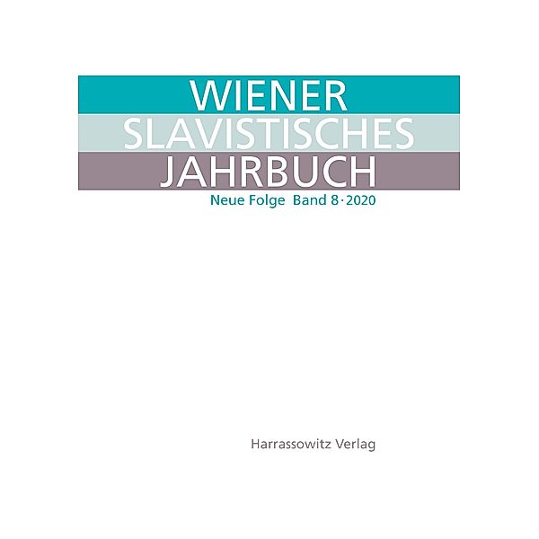 Wiener Slavistisches Jahrbuch. Neue Folge 8 · 2020