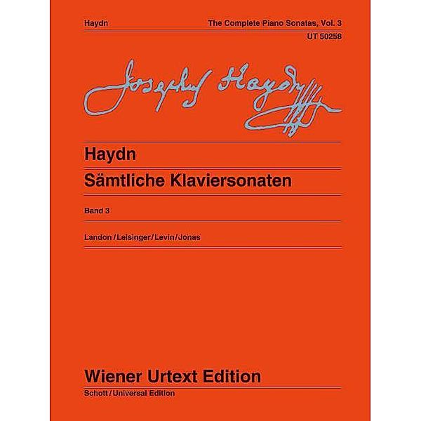 Wiener Urtext Edition / Band 3 / Sämtliche Klaviersonaten.Bd.3, Joseph Haydn