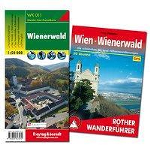 Wienerwald Wanderungen-Set, Wanderführer + Wanderkarte 1:50.000, in praktischer Umhängetasche