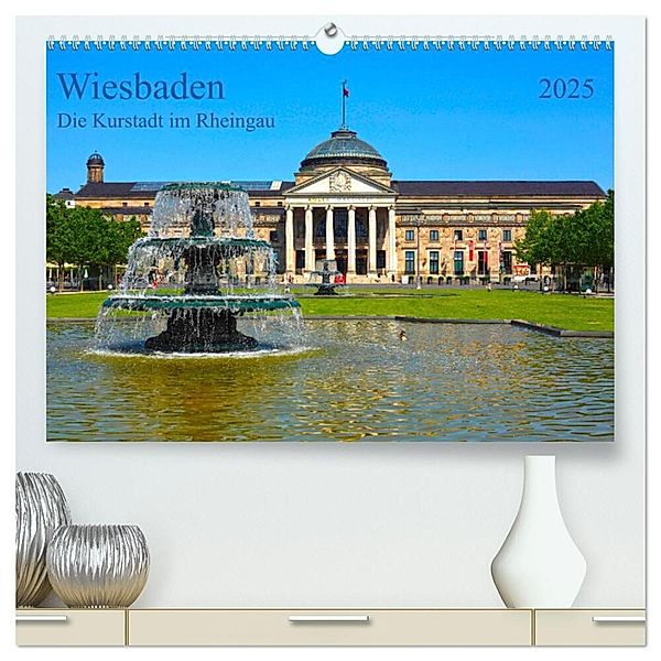 Wiesbaden Die Kurstadt im Rheingau (hochwertiger Premium Wandkalender 2025 DIN A2 quer), Kunstdruck in Hochglanz, Calvendo, Prime Selection