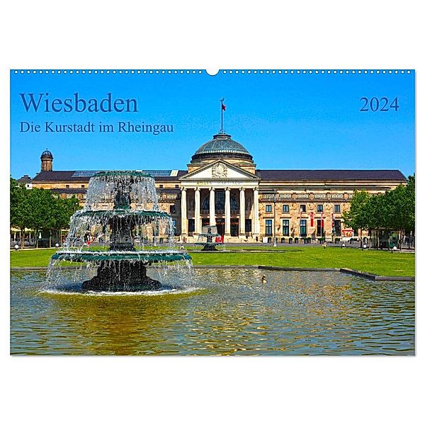 Wiesbaden Die Kurstadt im Rheingau (Wandkalender 2024 DIN A2 quer), CALVENDO Monatskalender, Prime Selection