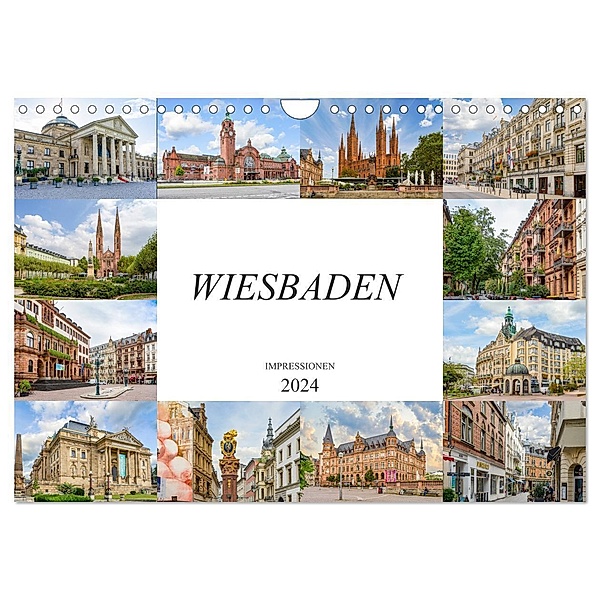 Wiesbaden Impressionen (Wandkalender 2024 DIN A4 quer), CALVENDO Monatskalender, Dirk Meutzner