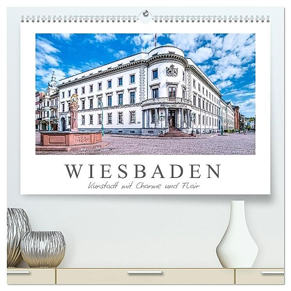 Wiesbaden Kurstadt mit Charme und Flair (hochwertiger Premium Wandkalender 2024 DIN A2 quer), Kunstdruck in Hochglanz, Dieter Meyer