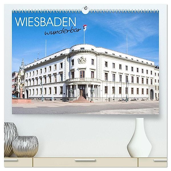 Wiesbaden wunderbar (hochwertiger Premium Wandkalender 2024 DIN A2 quer), Kunstdruck in Hochglanz, Dietmar Scherf