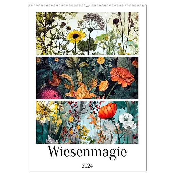 Wiesenmagie (Wandkalender 2024 DIN A2 hoch), CALVENDO Monatskalender, Justyna Jaszke JBJart