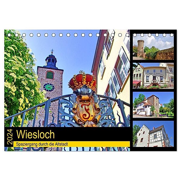Wiesloch - Spaziergang durch die Altstadt (Tischkalender 2024 DIN A5 quer), CALVENDO Monatskalender, Claus Liepke