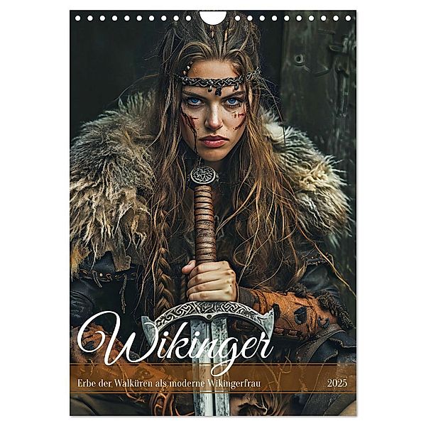 Wikinger - Erbe der Walküren als moderne Wikingerfrau (Wandkalender 2025 DIN A4 hoch), CALVENDO Monatskalender, Calvendo, Anja Frost